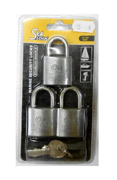 3-PIECE FULLY STAINLESS STEEL PADLOCK SET M.30