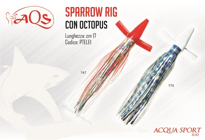 AEROPLANINO SPARROW RIG MIS. 7 COL. 770 CON OCTOPUS BIANCO/BLU