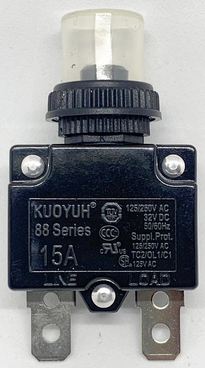 AUTOMATIC THERMAL CIRCUIT BREAKER 15 A (Resettable Fuse)