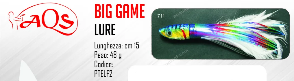 BIG GAME LURE FISH HEAD CM 15 COL. 711 BLANCO Y AZUL GR. 48