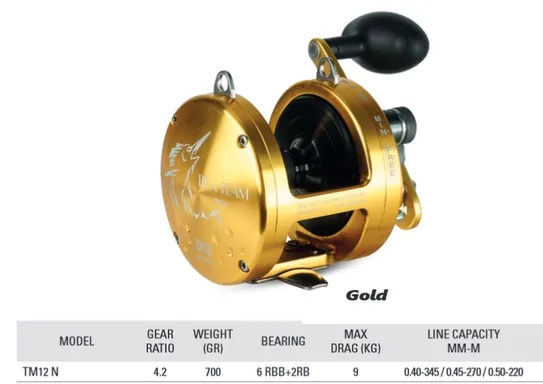 CARRETE TICA TM12 N GOLD