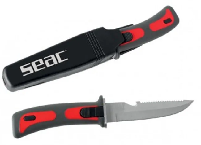 COUTEAU DE PLONGÉE SEAC BAT ROUGE