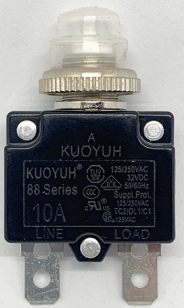 DISJONCTEUR THERMIQUE AUTOMATIQUE 10 A (Fusible réarmable)