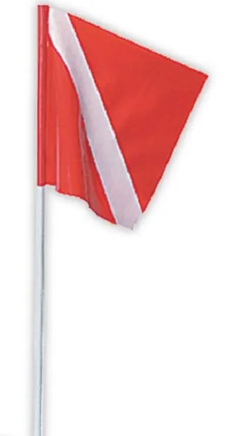 DRAPEAU DE RECHANGE POUR BOUEES ET FLOTTEURS DE PLONGEE AVEC HAMPE LONGUE