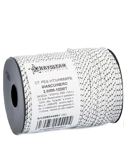 DYNEMA ABYSSTAR D.2.00 MT100 COLORE BIANCO NERO (venduto al metro)