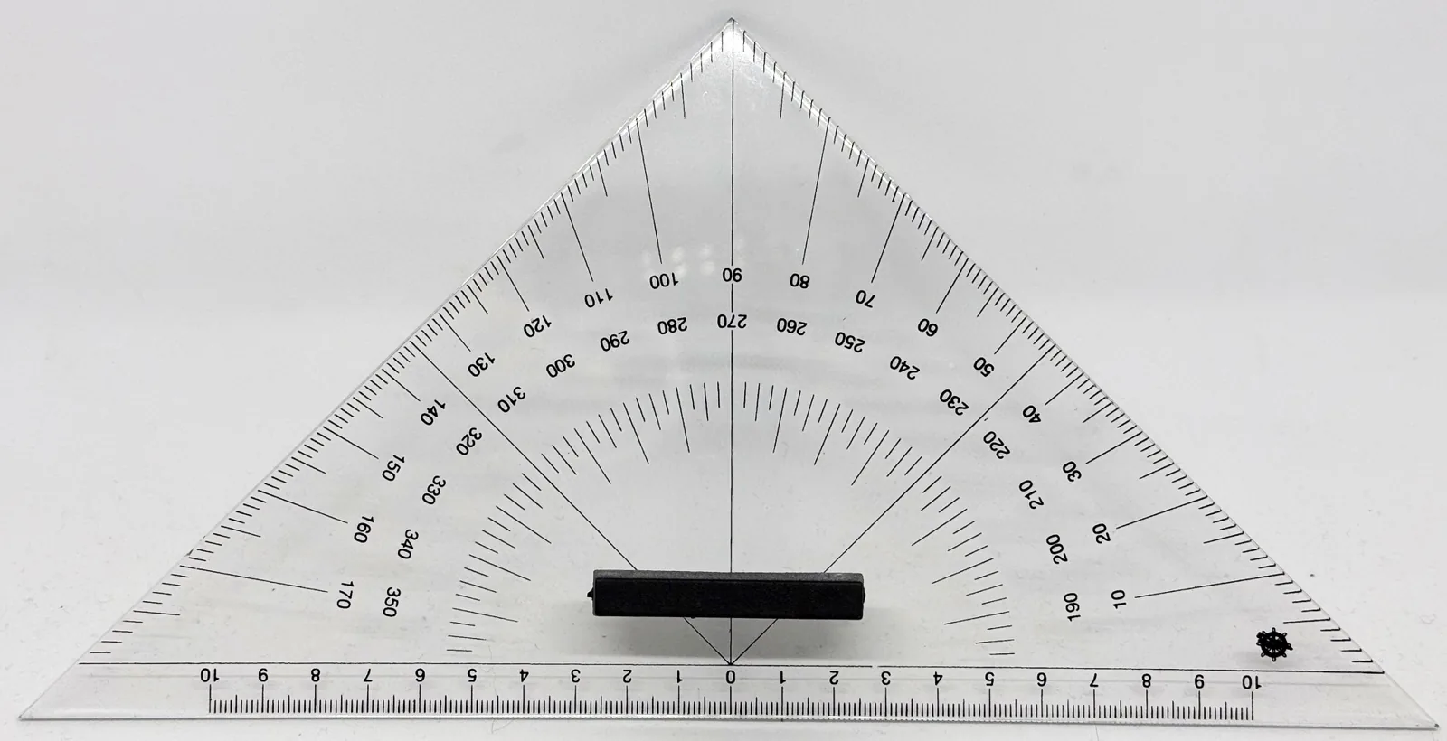 ESCUADRA PARA CARTAS NÁUTICAS DE PERSPEX CON MANGO CM 25