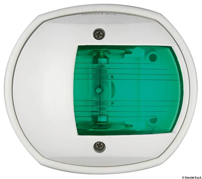 FEU DE NAVIGATION SPHERA GRAND NYLON VERT OSCULATI PLASTIQUE BLANC