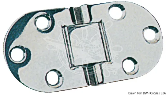 FLACHSCHARNIER MM.76X38 EDELSTAHL 316