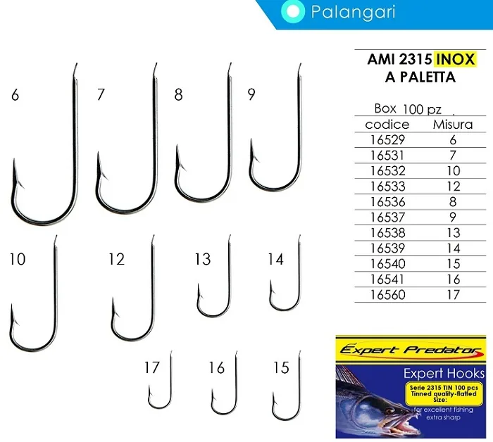 HOOKS 2315-14 STAINLESS STEEL FOR LONGLINE