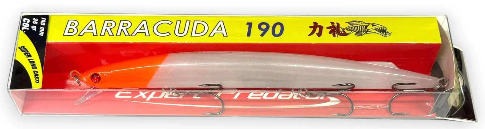 LEURRE BARRACUDA 190 COULEUR 4 TÊTE ROUGE EXPERT