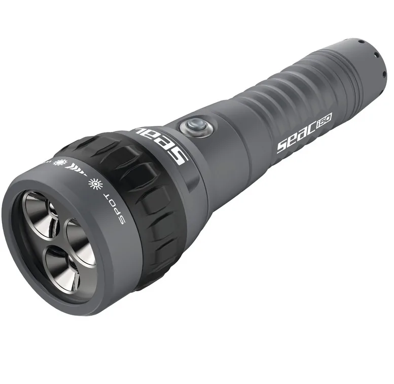 LINTERNA i50 SEAC GRIS METÁLICO 3 LED RECARGABLE (HAZ REGULABLE)