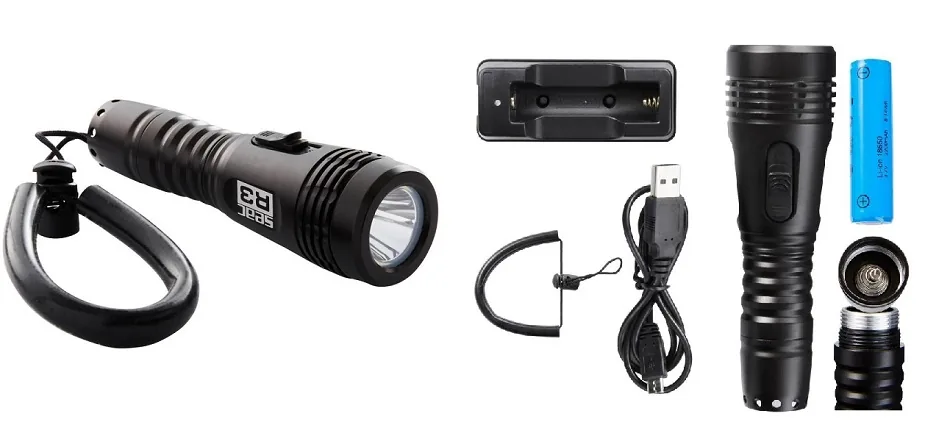 LINTERNA R3 NEGRA RECARGABLE 1 LED SEAC
