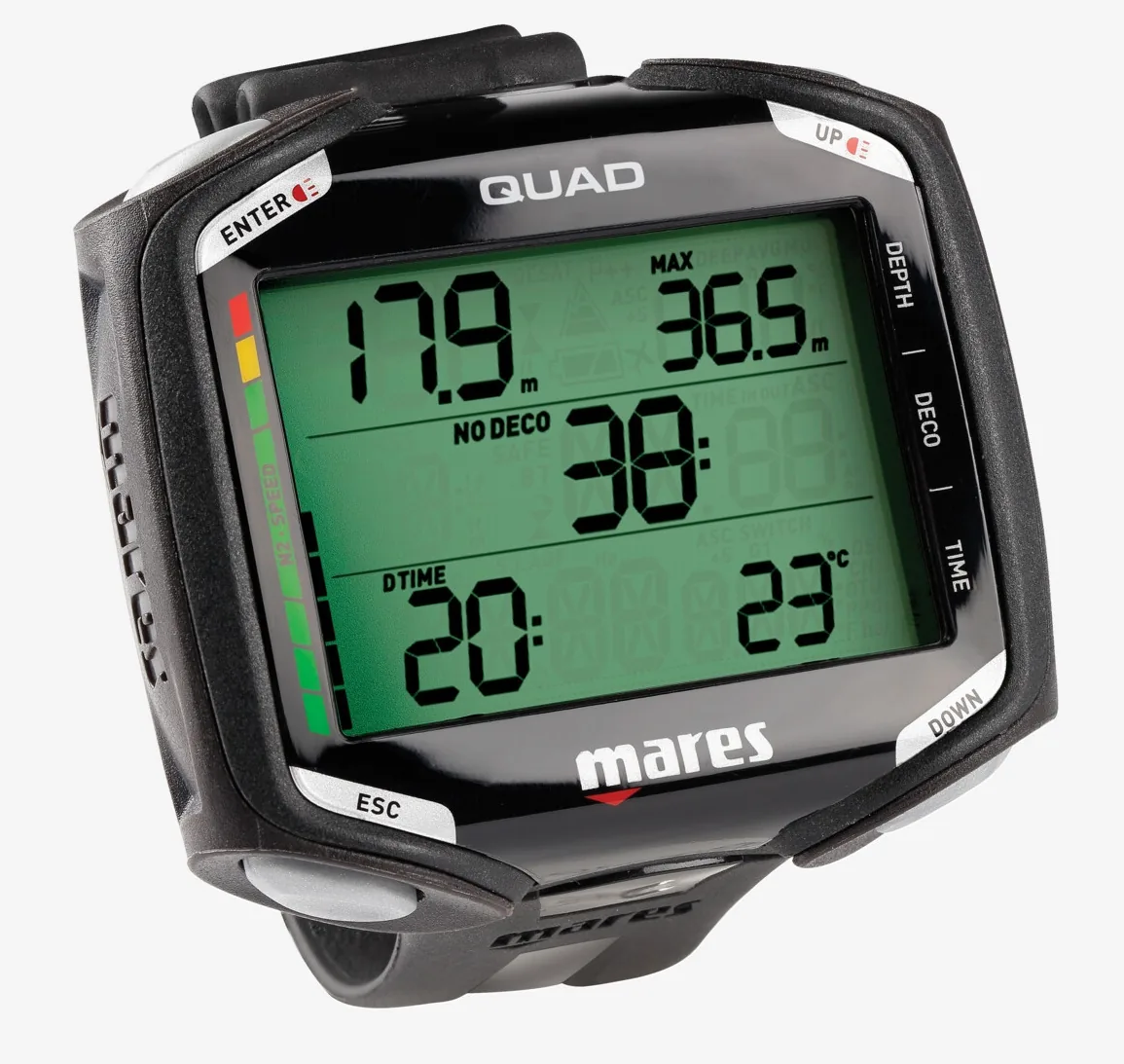 MARES QUAD ARA TAUCHCOMPUTER SCHWARZ SCHWARZ