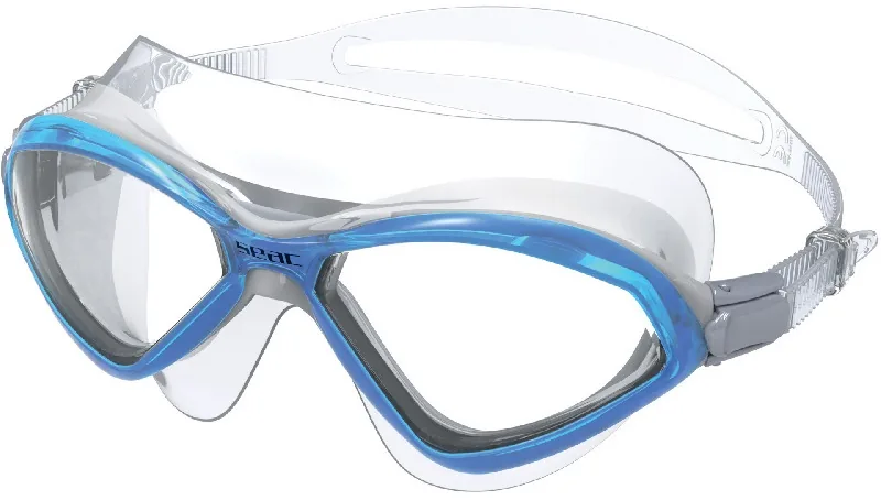 MASQUE DE NATATION DIABLO TURQUOISE VERRES TRANSPARENTS SEAC