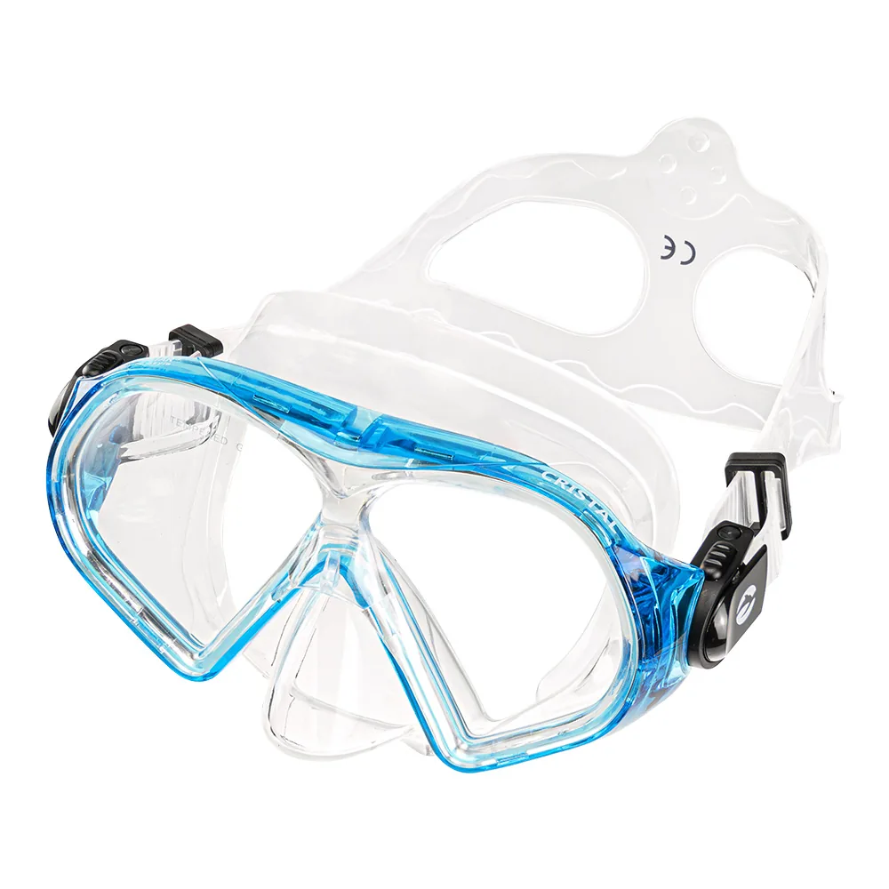 MASQUE ULISSE CLEAR SILICONE TRANSPARENT TURQUOISE ABYSSTAR