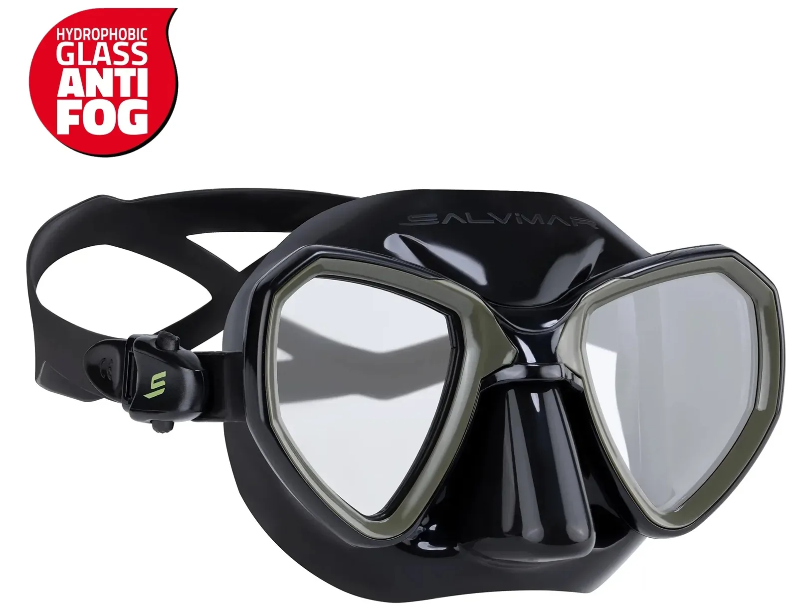MORPHEUS BLACK GREEN SALVIMAR SILIKONMASKE (ANTIFOG)