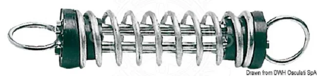 MUELLE DE AMARRE DE ACERO INOXIDABLE MAX 14-15 MT. SILENCIOSO OSCULATI