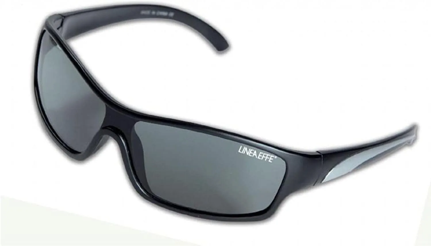 POLARISIERTE SONNENBRILLE LINEAEFFE SCHWARZ MIT GRAUEN BÜGELN
