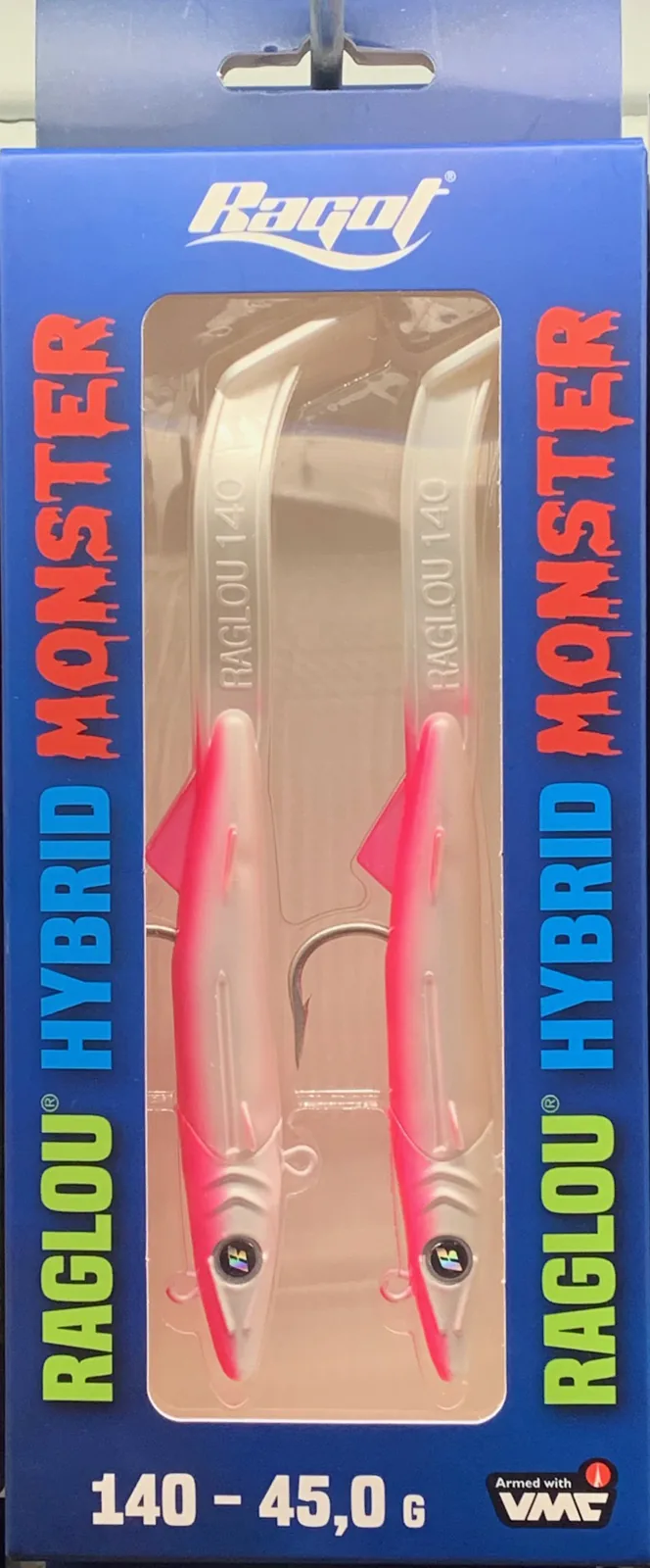 RAGLOU HYBRID MONSTER CM 140 GR . 45 COLORE PPK RAPALA CONFENZIONE DA 2 PEZZI TESTA PIOMBATA