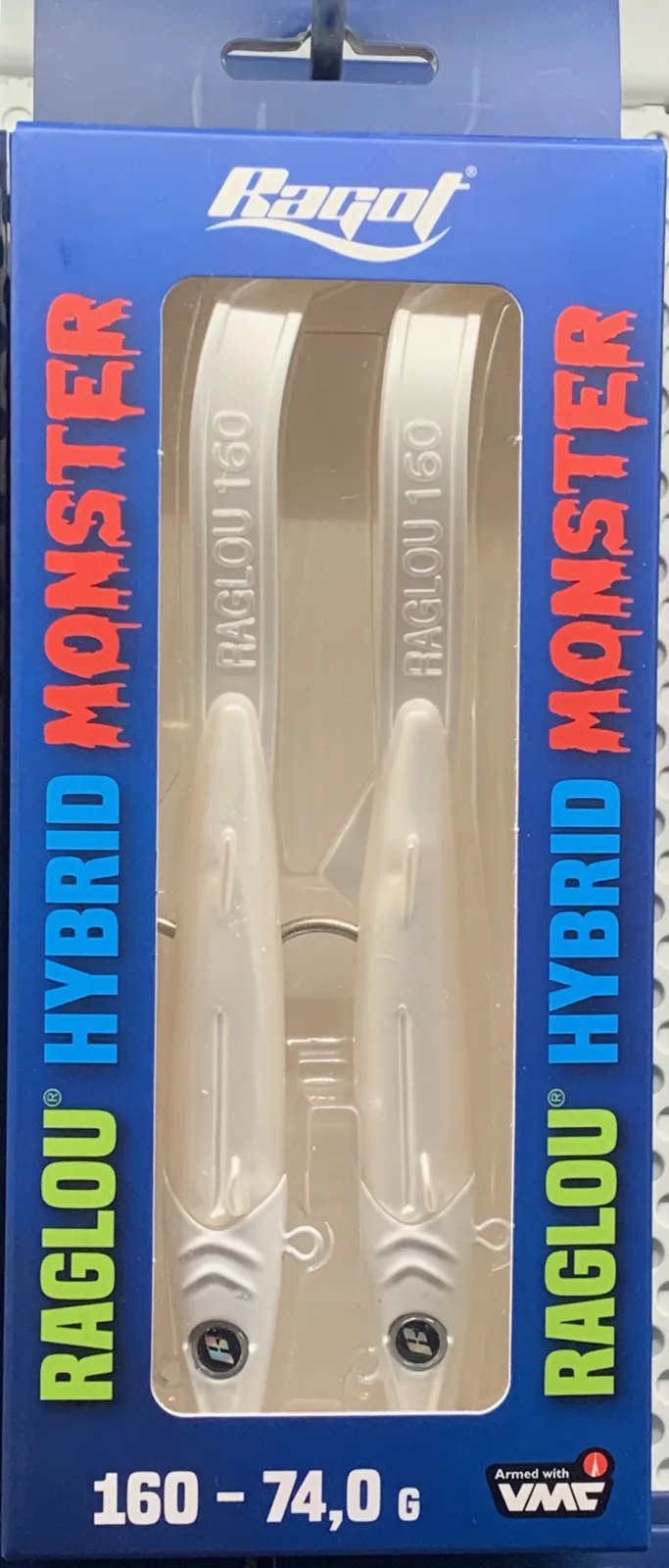 RAGLOU HYBRID MONSTER CM 160 GR . 74 FARBE PW RAPALA 2ER-PACK BLEIKOPF