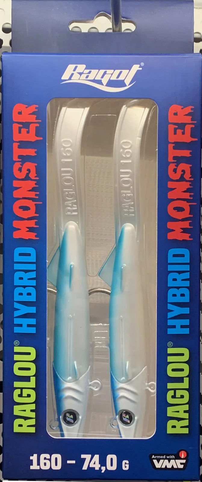 RAGLOU HYBRID MONSTER CM 160 GR . 74 PB COLOR RAPALA 2-PIECE PACK LEADED HEAD