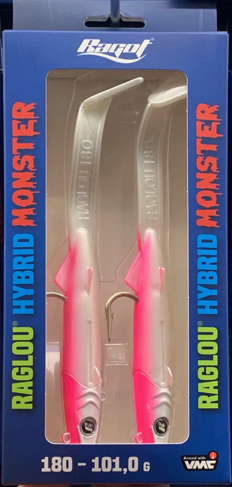 RAGLOU HYBRID MONSTER CM 180 GR . 101 ΧΡΩΜΑ PPK RAPALA ΣΥΣΚΕΥΑΣΙΑ 2 ΤΕΜΑΧΙΩΝ ΜΟΛΥΒΔΟΥΧΑ ΚΕΦΑΛΗ