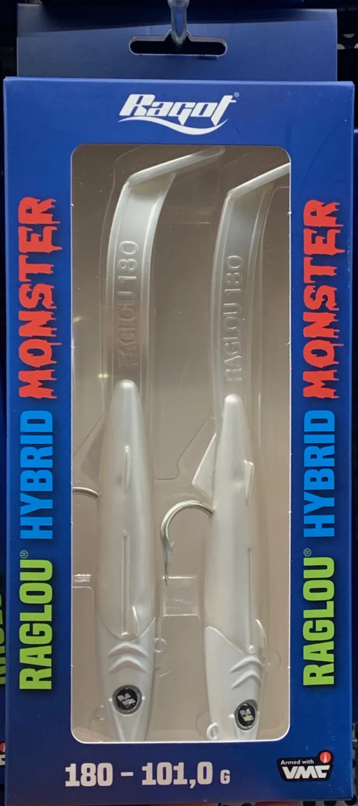 RAGLOU HYBRID MONSTER CM 180 GR . 101 COLOUR PW RAPALA 2-PIECE PACK WEIGHTED HEAD