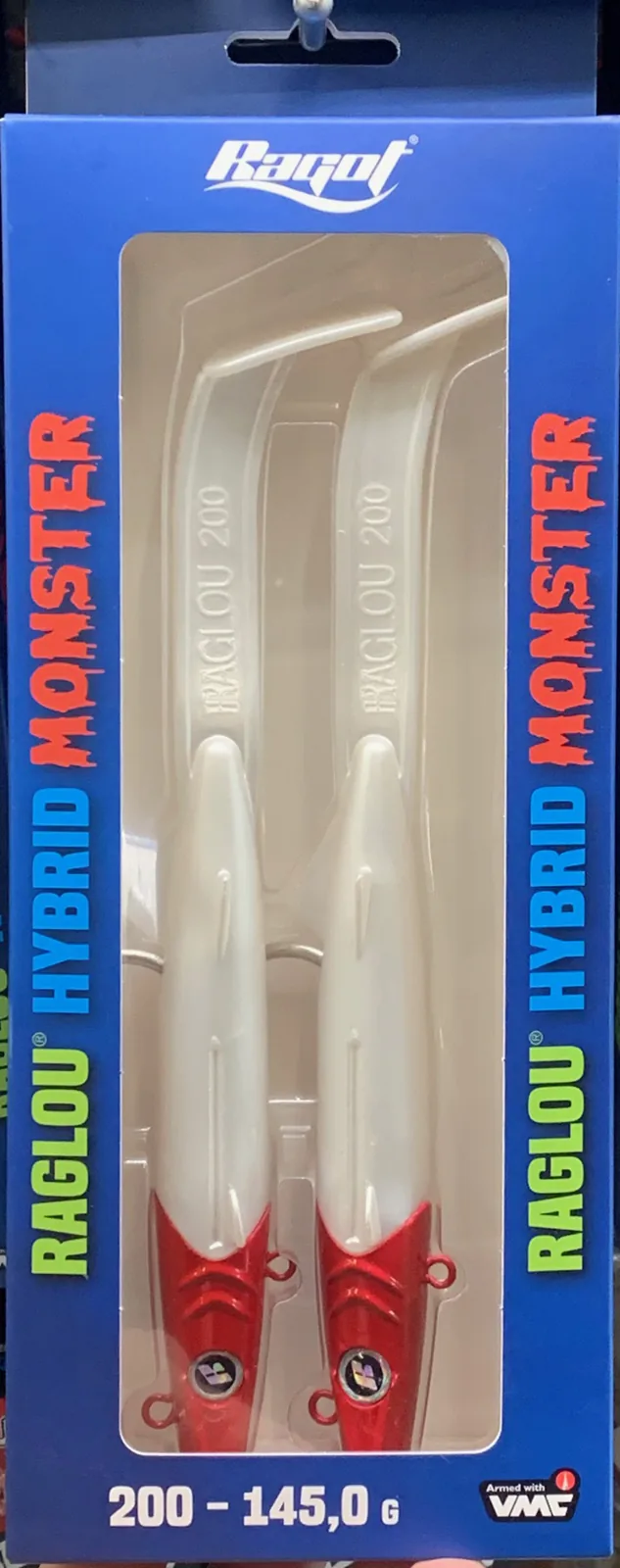 RAGLOU HYBRID MONSTER CM 200 GR . 145 ΧΡΩΜΑ RH RAPALA ΣΥΣΚΕΥΑΣΙΑ 2 ΤΕΜ. ΜΟΛΥΒΔΟΥΧΑ ΚΕΦΑΛΗ