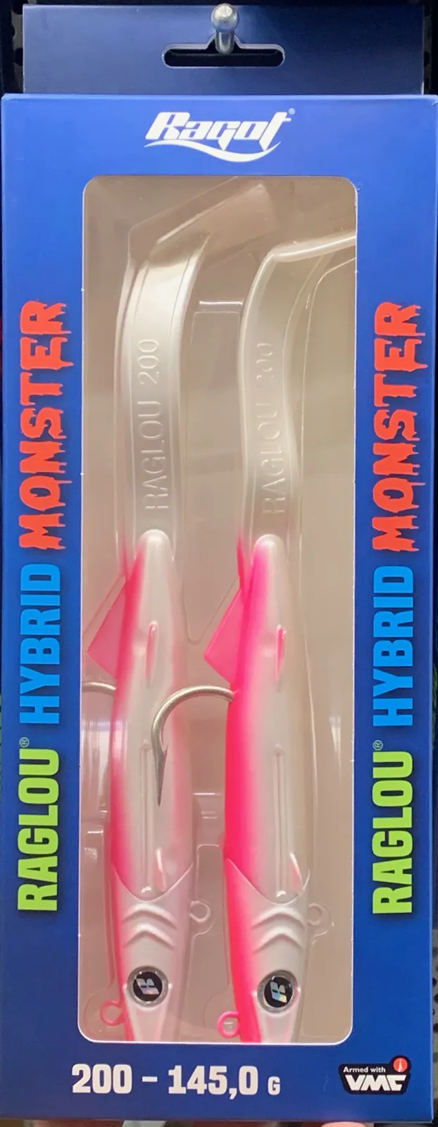 RAGLOU HYBRID MONSTER CM 200 GR . 145 FARBE PPK RAPALA 2ER-PACK MIT BLEIKOPF