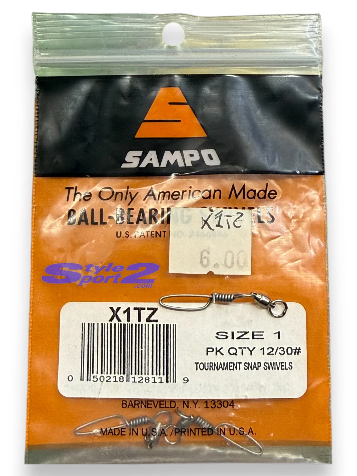 SAMPO SWIVELS WITH SNAP SIZE 1 - 30 LB.