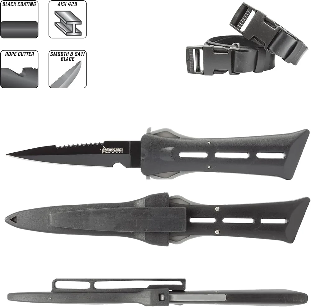 SHADOW MESSER 11 CM SCHWARZ ABYSSTAR
