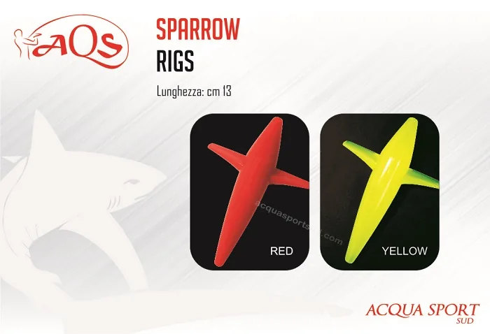 TEASER DE TRAÎNE SPARROW RIG TAILLE 5 PLASTIQUE JAUNE