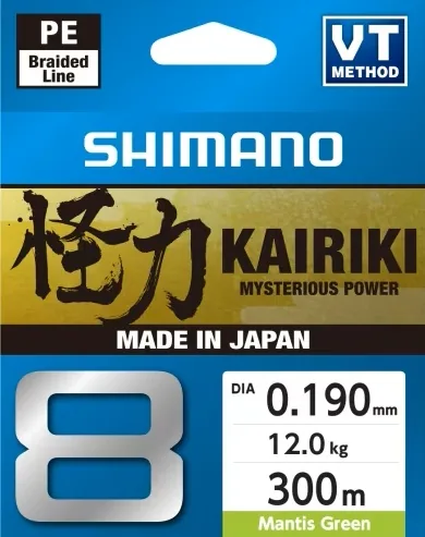 TRESSE KAIRIKI GREEN (FLUO) MT. 300 0,19 LB 31/KG.12.00