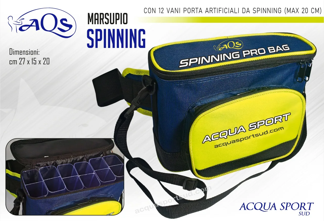 ΤΣΑΝΤΑΚΙ ΜΕΣΗΣ SPINNING AQS ΔΙΑΣΤ. 27X15X20