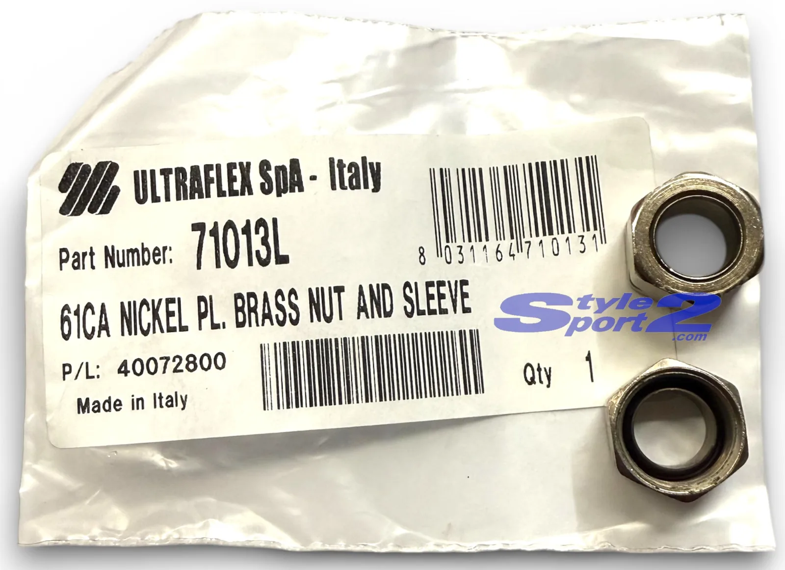 TUERCA CON OLIVA 3/8 GOTECH ULTRAFLEX 861 CA9 (cada una)