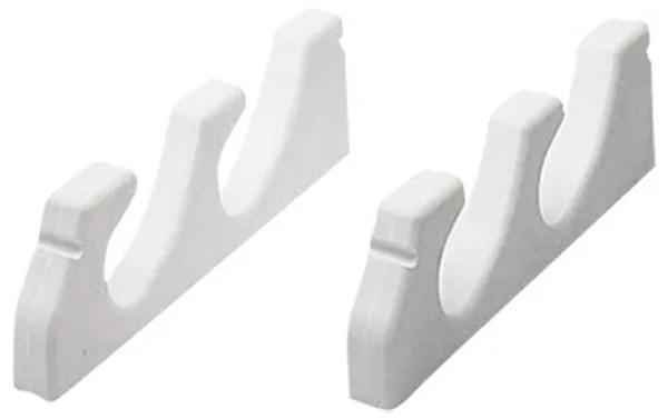 WAND-RUTENHALTER 2-PLÄTZIG WEISS