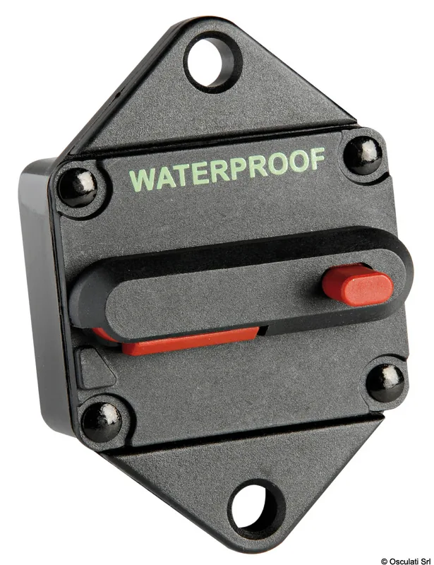 WATERPROOF THERMAL CIRCUIT BREAKER FOR WINCHES 120 A, FLUSH-MOUNTED