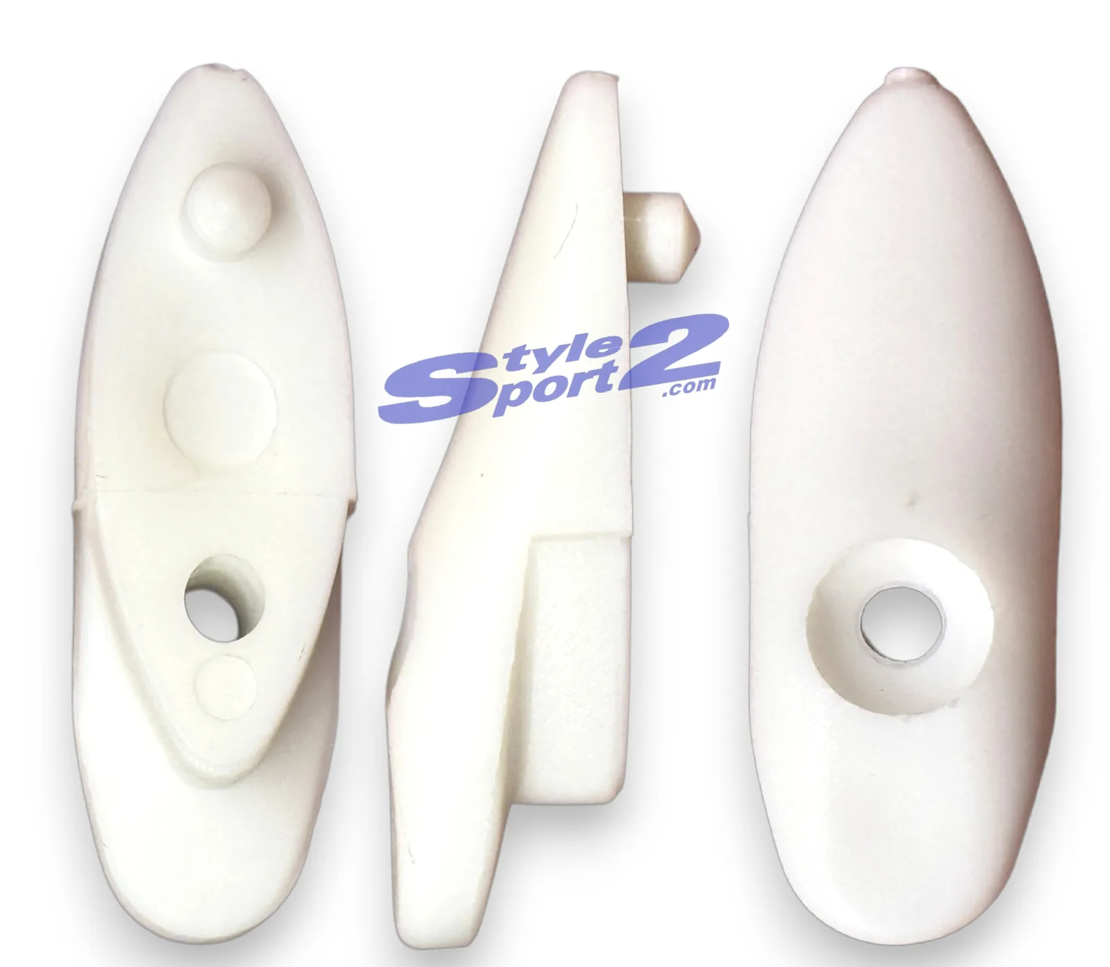 WHITE DROP-SHAPED BUTTON FOR ATTACHING BIMINI TOPS AND COVERS